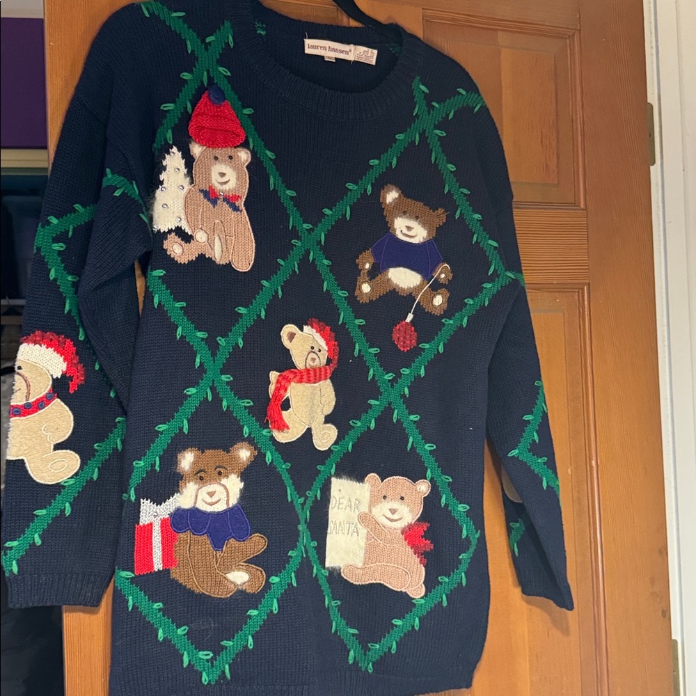 Lauren Hansen Sweater with Christmas Design
Size Large